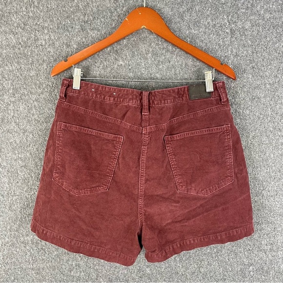 NWT American Eagle Women’s Size 12 Maroon Corduroy Short Mom Skort Preppy Fall - Picture 5 of 13